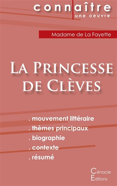 Couverture_Fiche de lecture La Princesse de Clèves de Madame de La Fayette (Analyse littéraire de référence et résumé complet)