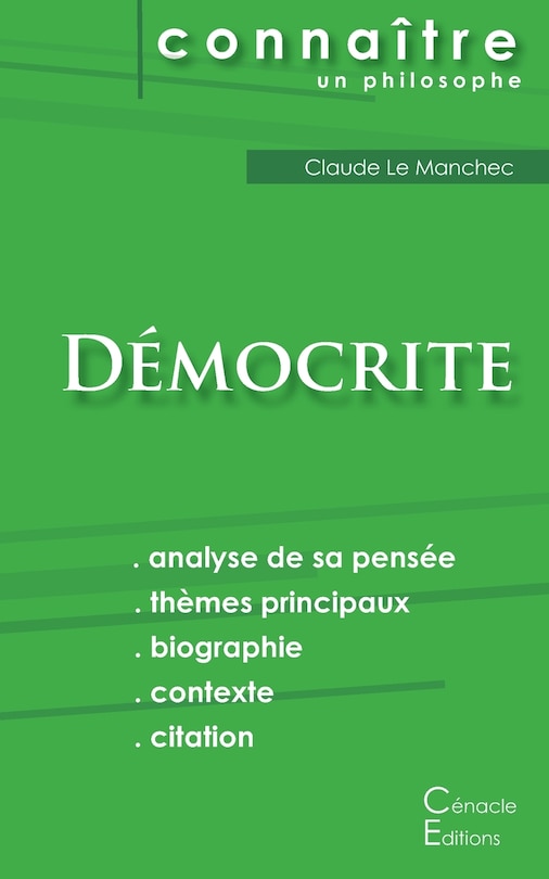 Couverture_Comprendre Démocrite (analyse complète de sa pensée)