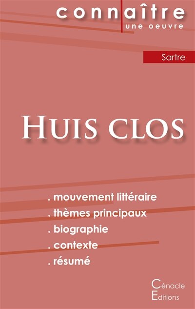 Front cover_Fiche de lecture Huis clos de Jean-Paul Sartre (Analyse littéraire de référence et résumé complet)