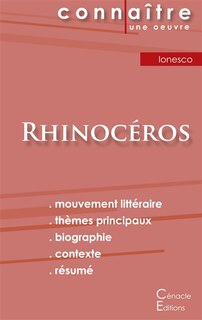 Couverture_Fiche de lecture Rhinocéros de Eugène Ionesco (Analyse littéraire de référence et résumé complet)