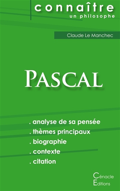 Couverture_Comprendre Pascal (analyse compl&egrave;te de sa pens&eacute;e)