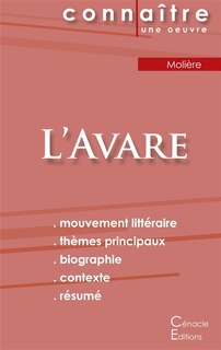 Couverture_Fiche de lecture L'Avare de Molière (Analyse littéraire de référence et résumé complet)