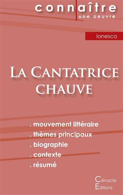 Front cover_Fiche de lecture La Cantatrice chauve de Eugène Ionesco (Analyse littéraire de référence et résumé complet)
