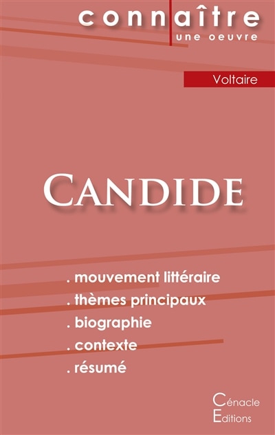 Front cover_Fiche de lecture Candide de Voltaire (Analyse littéraire de référence et résumé complet)