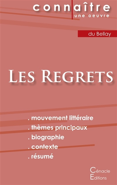 Front cover_Fiche de lecture Les Regrets de Joachim du Bellay (Analyse littéraire de référence et résumé complet)