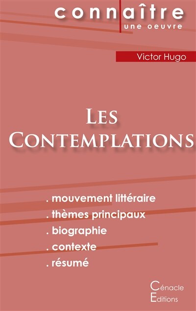 Couverture_Fiche de lecture Les Contemplations de Victor Hugo (Analyse littéraire de référence et résumé complet)