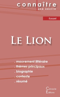 Front cover_Fiche de lecture Le Lion de Joseph Kessel (Analyse littéraire de référence et résumé complet)