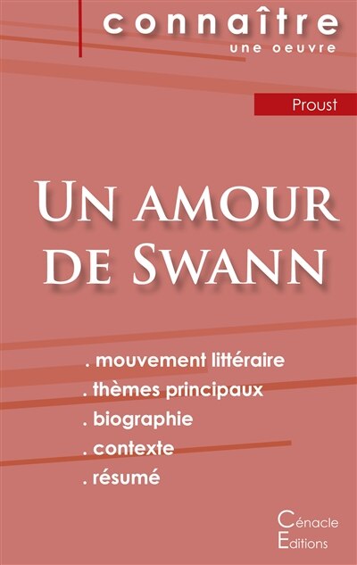 Front cover_Fiche de lecture Un amour de Swann de Marcel Proust (Analyse littéraire de référence et résumé complet)