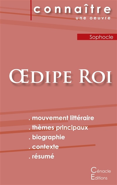 Couverture_Fiche de lecture OEdipe Roi de Sophocle (Analyse littéraire de référence et résumé complet)
