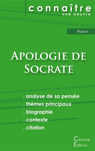 Couverture_Fiche de lecture Apologie de Socrate de Platon (Analyse philosophique de r&eacute;f&eacute;rence et r&eacute;sum&eacute; complet)