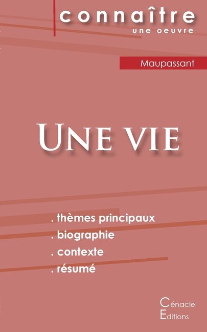 Front cover_Fiche de lecture Une vie de Maupassant (Analyse littéraire de référence et résumé complet)