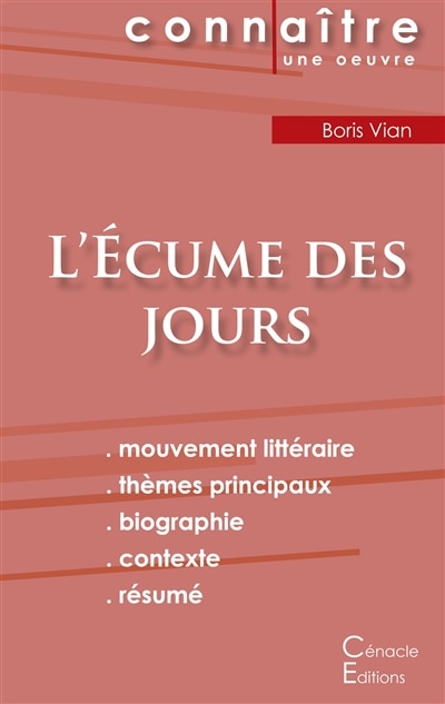 Front cover_Fiche de lecture L'Ecume des jours (Analyse littéraire de référence et résumé complet)