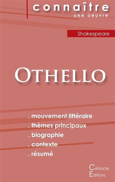 Front cover_Fiche de lecture Othello de Shakespeare (Analyse littéraire de référence et résumé complet)