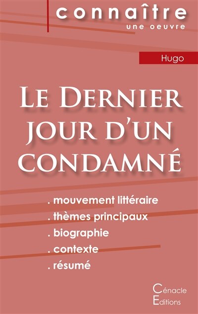 Front cover_Fiche de lecture Le Dernier jour d'un condamné de Victor Hugo (Analyse littéraire de référence et résumé complet)