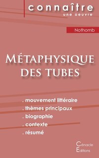 Couverture_Fiche de lecture Métaphysique des tubes de Amélie Nothomb (Analyse littéraire de référence et résumé complet)