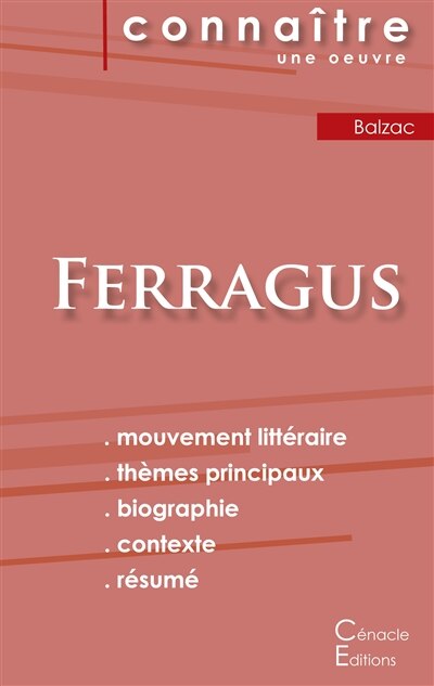 Front cover_Fiche de lecture Ferragus de Balzac (Analyse littéraire de référence et résumé complet)