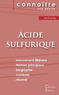 Couverture_Fiche de lecture Acide sulfurique de Nothomb (Analyse littéraire de référence et résumé complet)
