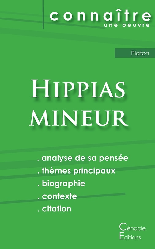 Couverture_Fiche de lecture Hippias mineur de Platon (Analyse philosophique de référence et résumé complet)