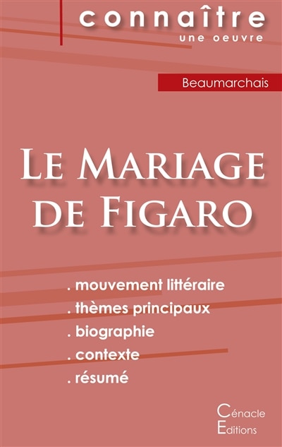 Front cover_Fiche de lecture Le Mariage de Figaro de Beaumarchais (Analyse littéraire de référence et résumé complet)