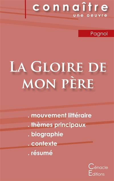 Couverture_Fiche de lecture La Gloire de mon p&egrave;re de Marcel Pagnol (Analyse litt&eacute;raire de r&eacute;f&eacute;rence et r&eacute;sum&eacute; complet)