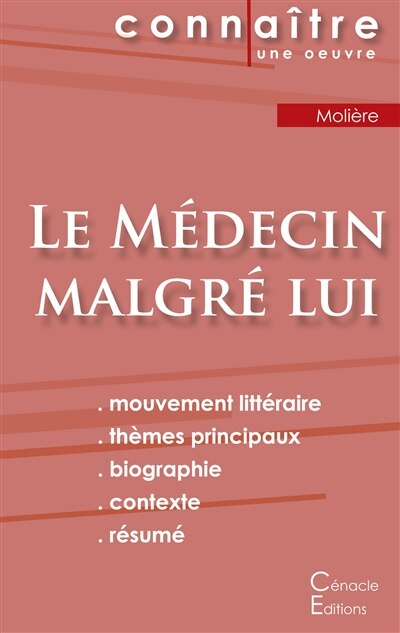 Couverture_Fiche de lecture Le Médecin malgré lui de Molière (Analyse littéraire de référence et résumé complet)