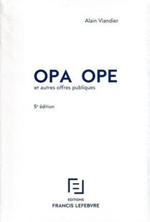Front cover_OPA, OPE : et autres offres publiques
