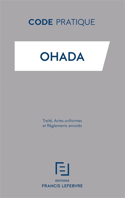 Front cover_OHADA : traité, actes uniformes et règlements annotés