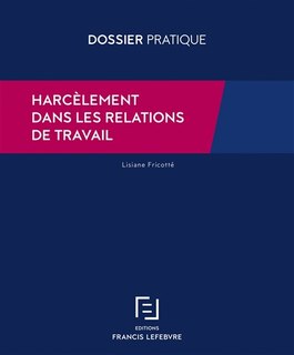 Couverture_Harcèlement dans les relations de travail