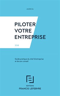 Front cover_Piloter votre entreprise 2018