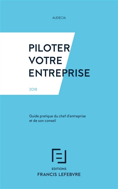 Front cover_Piloter votre entreprise 2018