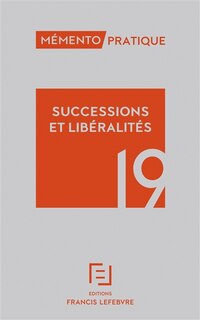 Front cover_Successions et libéralités 19