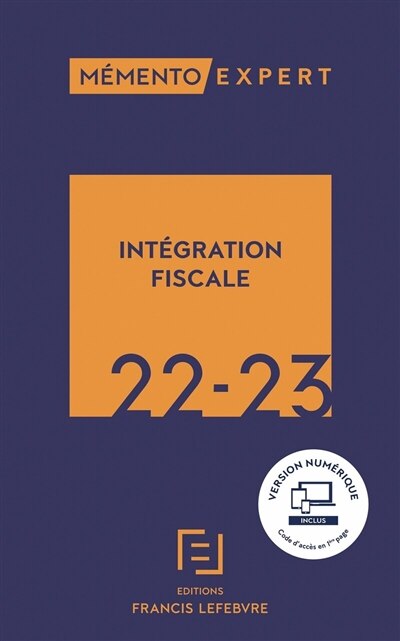 Front cover_Intégration fiscale 2022-2023