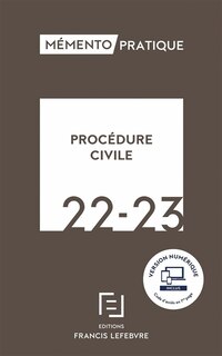 Couverture_Procédure civile 2022-2023