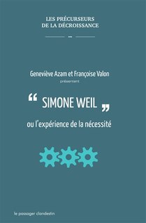 Couverture_Simone Weil ou L'expérience de la nécessité