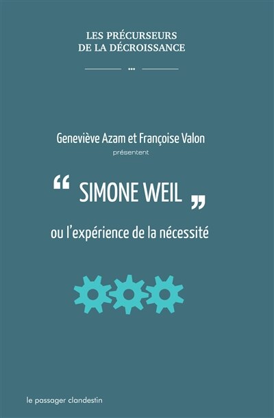 Couverture_Simone Weil ou L'expérience de la nécessité