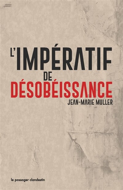Front cover_L'impératif de désobéissance