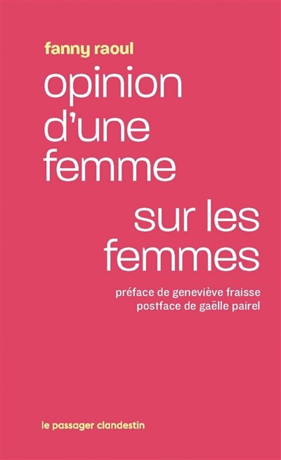 Couverture_Opinion d'une femme sur les femmes