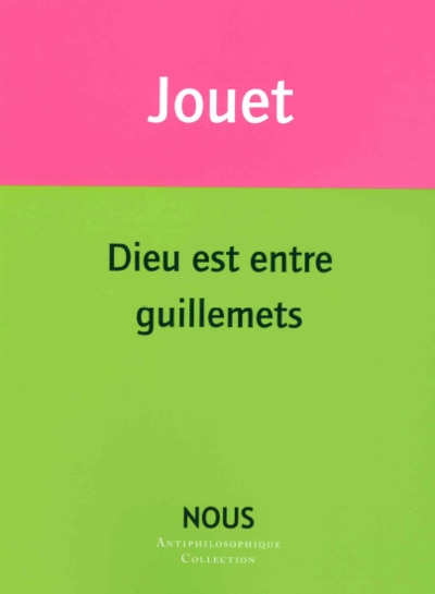 Front cover_Dieu est entre guillemets