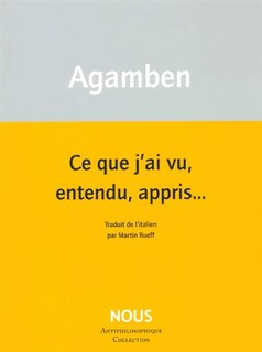 Couverture_Ce que j'ai vu, entendu, appris...