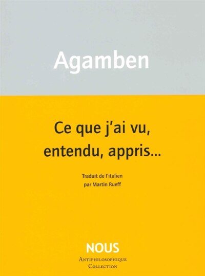 Couverture_Ce que j'ai vu, entendu, appris...