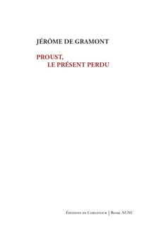Couverture_Proust, le présent perdu