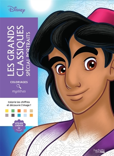 Front cover_Coloriages mystères Disney Les grands classiques Spécial Portraits