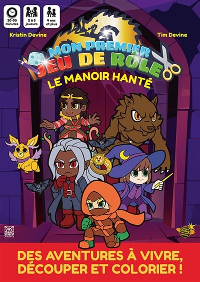 Le Manoir hanté, mon premier jeu de rôle, une aventure à colorier: Mon premier. jeu de rôle, une aventure à colorier