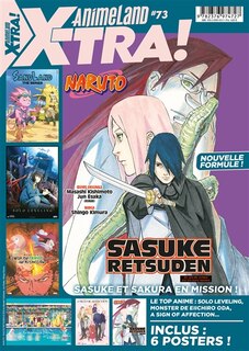 Front cover_Anime land X-tra : le 1er mag de l'animation & du Manga, n&deg;73. Sasuke et Sakura en mission !