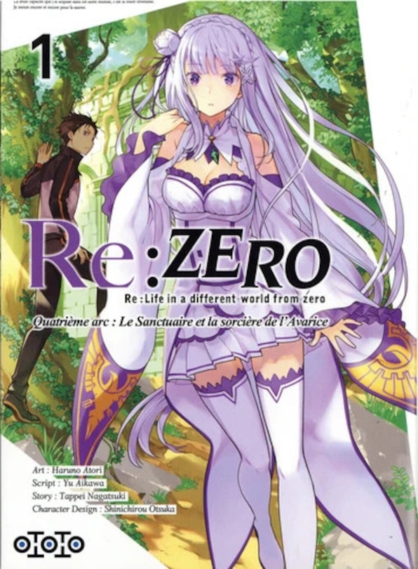 Front cover_Re:Zero : Re:Life in a different world from zero : quatrième arc, le sanctuaire et la sorcière de l'avarice, Vol. 1