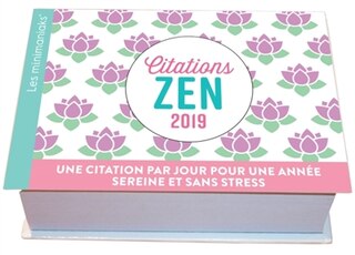 Front cover_Citations zen 2019 : une citation par jour pour une année sereine et sans stress