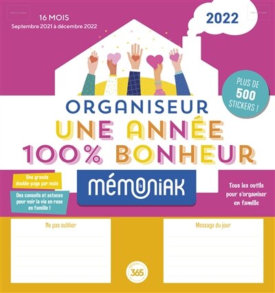 Couverture_Organiseur une année 100 % bonheur 2022