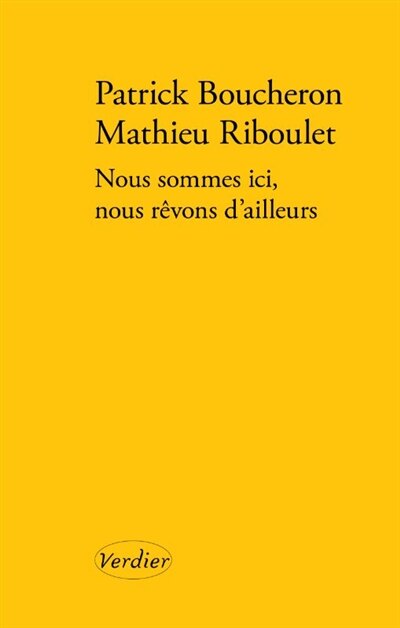 Front cover_Nous sommes ici, nous rêvons d'ailleurs