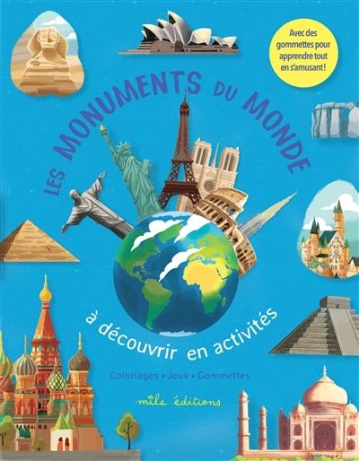 Front cover_Les monuments du monde à découvrir en activités : coloriages, jeux, gommettes