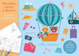 Front cover_Bonnes vacances ! : 16 cartes détachables à décorer et à offrir !